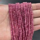 Purple Gem Beads Small Round Faceted Crystal Stone Beads Amethysts Crystal Mica Loose Beads For Jewelry Making DIY Necklace 15"