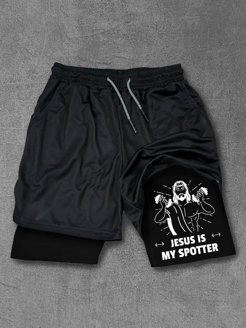 Anime Berserk Running Shorts Men Fitness Gym Training 2 in 1 Sports Shorts Quick Dry Workout Jogging Double Deck Summer