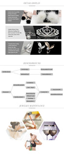 New Fashionable And Elegant Women's Crystal Necklace Earrings Fine Party Dress Set Chain Bridal Wedding Accessories Gift