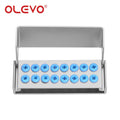 OLEVO Aluminum Dental Burs Holder Sterilizer Case Drills Block for High/Low Speed Bur Organizer Box With Silicone Autoclavable