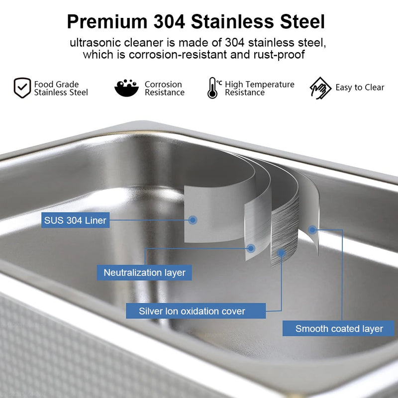 Ultrasonic Cleaner 2L 3L 6L 10L Ultrasound Cleaning Machine With Heated Washing Professional Home Commercial Ultrasonic Cleaner
