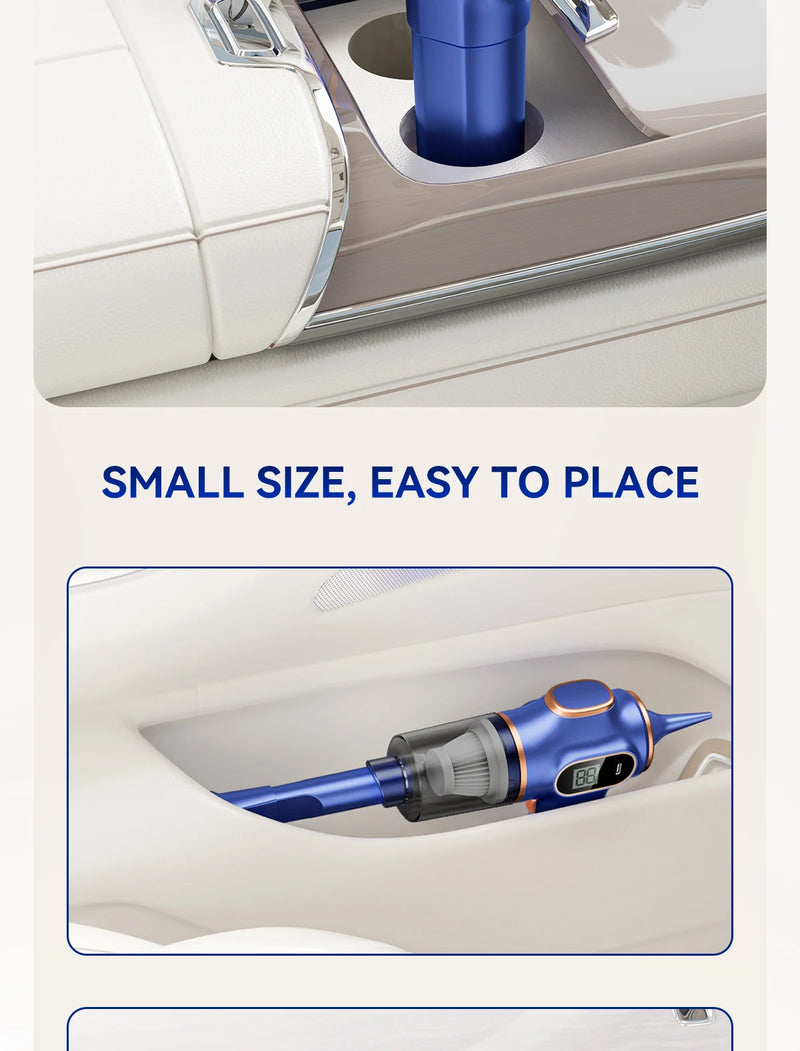 BELIBUY Car Vacuum Cleaner Home Appliance With Display Screen Mini Vacuum Cleaner Household Carpet Cleaner Cleaning Machine