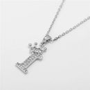 Necklace Crown Cubic Zircon Alphabet Pendants Gold A-Z Letter Pendant Necklace Shinning 26 Initial Collares Jewelry Full Zircon
