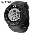 SANDA Men's Electronic Watch Outdoor Sports LED Analog Digital Alarm Clock Chronograph Multifunction Waterproof Men's Wristwatch