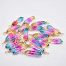 New Fashion crystal colorfull pillar Handmade copper wire pendant for jewelry pendants making 20pcs/lot Wholesale free shipping