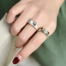 Metal Frog Ring Neutral Personality Creative Cute Animal Red Garnet Frog Open Adjustable Rings Finger Jewelry Party Lover Gift