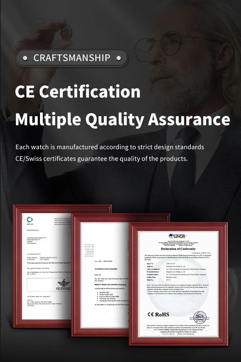 OUPINKE 3240 Automatic Watches Men 44mm Large Dial Tungsten Steel Strap Skeleton Flywheel Mechanical Watch for Men Luxury Watch