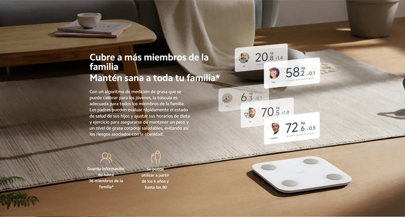 Báscula oficial Xiaomi Body Composition Scale S400, 25 indicadores de salud, medición de impedancia bioeléctrica de doble frecuencia
