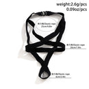 Lacteo Gothic Black Elastic Band Anklet Women Trendy Cross Bracelet On Leg High Heel Anklets Jewelry Party Ladies Accessories