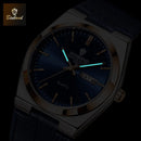 BINBOND New Authentic Youth Men's Quartz Watchwith Fashion Leather Strap Waterproof Luminous Calendar Luxury Business Men Watch