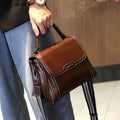 Oil Wax Cowhide Leather Women's Handbag 2024 New Crossbody Bag Lady Commuter Summer Bag Handbill Shoulder Messenger Bags
