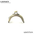 LIONSEN 6.5/7.5/8.5/10.5/12.5/15/20cm DIY Metal semicirc Frame Purse Handle Coin Bags Metal Kiss Clasp Lock Frame Accessories
