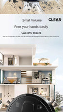Aspiradora robot con función de secado y limpieza en seco, succión de 9800 Pa, sistema inteligente de prevención de obstáculos y batería de 7 semanas de duración.