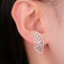 My Shape Butterfly Earrings Stainless Steel Butterfly Wings Big Earrings for Women Girls Sweet Delicate Stud Earrings Jewelry
