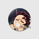 58/32/44mm Anime Demon Slayer Round Brooches Cartoon Lapel Pins Cosplay Badges Backpack Clothes Bag Jewelry Accessories Gifts