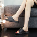 New EVA Women's Slippers Cute Bear Decoration Soft Bathroom Slippers Lithe Thin Non-slip Flat Slippers Home Use