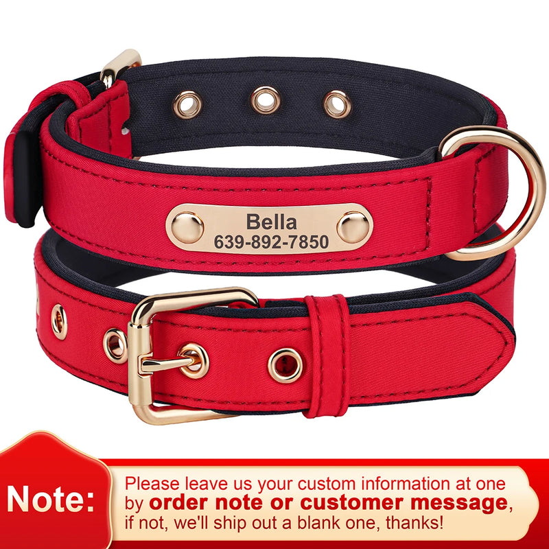 Custom Nylon Dog Collar Waterproof Personalized Pet Puppy Collar With Free Engraved ID Nameplate for Small Medium Dogs Chihuahua