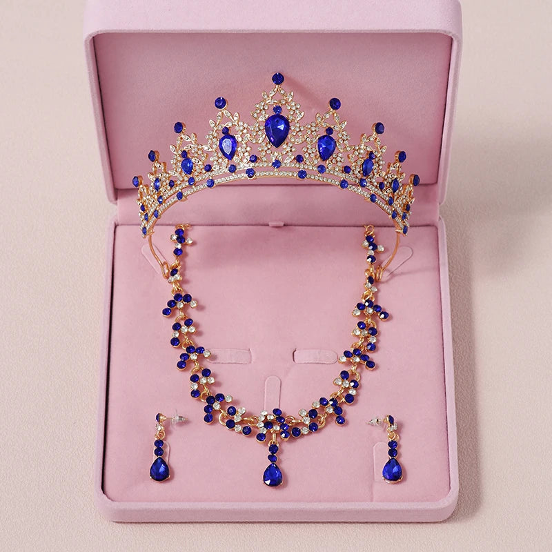 Bride Crown 3-piece Set of Artificial Crystal Sweet Birthday