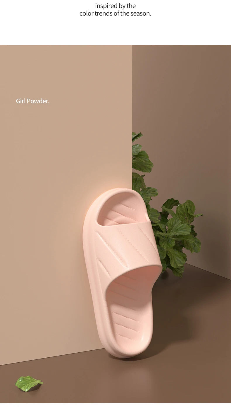 Women's Indoor Non-slip Slippers Couple Home Slides EVA Soft Sole Light Weight Summer New Lovers Leisure Shower Shoes