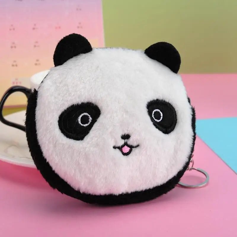 Cartoon Plush Animal Shape Mini Wallet Cute Pig Cat Sheep Wallets Creative Lovely Rabbit Plush Coin Purse Women Bag Accessories