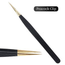 Eyelash Tweezer Black Stainless Steel Superhard Precision Anti-Static Tweezers Grafting Lashes Extension Supplies Makeup Tools