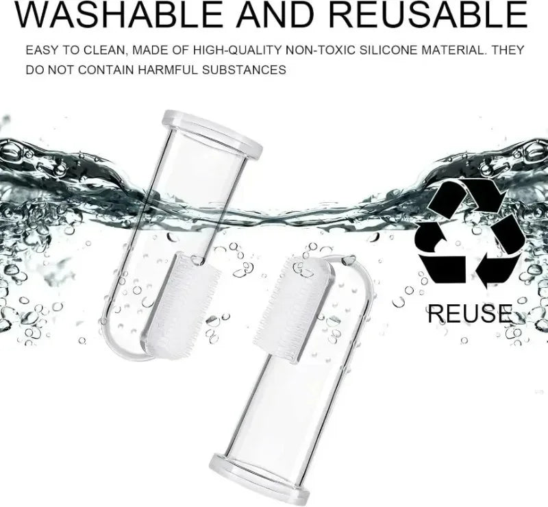 Silicone Pet Finger Toothbrush for Dogs Cats Dental Care Bad Breath Tartar Teeth Cleaning Household Silicagel Pet Supplies