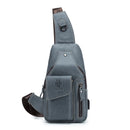 حقيبة صدر من الجلد الطبيعي من SCHLATUM للرجال، حقيبة كتف متعددة الوظائف، حقيبة كتف كبيرة الحجم، حقيبة كتف أنيقة كاجوال