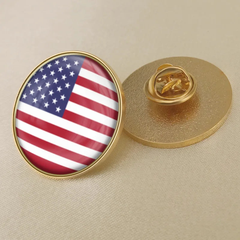 United States Flag Brooch Enamel Pin US America National Flag Lapel Backpack Bag Badge Jewelry Decoration