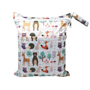 Baby Diaper Bag Cartoon Print Waterproof Wet Dry Nappy Zippe