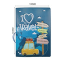 New Design Cute Travel Accessories Passport Holder PVC 3D Print Leather Men Travel Passport Cover Case Card ID Holders