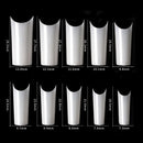 Fake Nails 100PCS Claw Shape Full Cover Wearable DisassemblyGlossy Pure White Red Orange Natural False Nails Tips