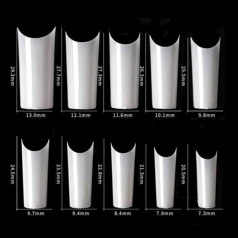 Fake Nails 100PCS Claw Shape Full Cover Wearable DisassemblyGlossy Pure White Red Orange Natural False Nails Tips