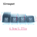 Juego de 4 cuchillas para cortadora de mascotas, guía de accesorios, peine de tamaño estándar, compatible con cuchillas Oster A5.