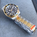 Gold Tow Tone NH34A GMT Movement Diving Watch for Men Automatic Watches Mechanical Swim Jubilee Bracelet 200m Waterproof Date