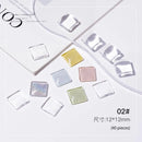 120/40/1pc Solid Glass Color Nail Art Display Board Tips Card Manicure Tools UV Gel Polish Palette Color Chart Nails Practicing