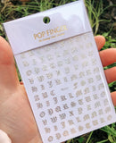 Newest Black Numbers English Letter Design 3d Self Adhesive Decal Slider DIY Decoration Manicure Tools Nail Sticker Accessories