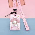 Sanrio ID Badge Holder Neck Strap Cartoon My Melody Subway Door Card Holders Hello Kitty Kids Campus Lanyard Credential Holder