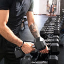 1Pcs Natural Stone Dumbbell Beaded Bracelet Black Beads Fitness Fit Life Prayer Bracelets Bangles Barbell Men Jewelry