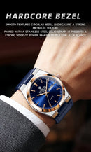 BINBOND New Authentic Youth Men's Quartz Watchwith Fashion Leather Strap Waterproof Luminous Calendar Luxury Business Men Watch