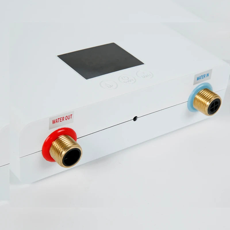 110V 220V Instant Water Heater Bathroom Kitchen Wall Mounted Electric Water Heater LCD Temperature Display with Remote Control