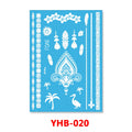 1PC Hanna Lace Tattoo Sticker White Silk Printing Waterproof Disposable Tattoo for Arm Sexy Bracelet