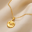 Love Heart Stainless Steel Necklace for Woman Gold Color Zircon Fashion Pendant Chain Jewelry collares para mujer