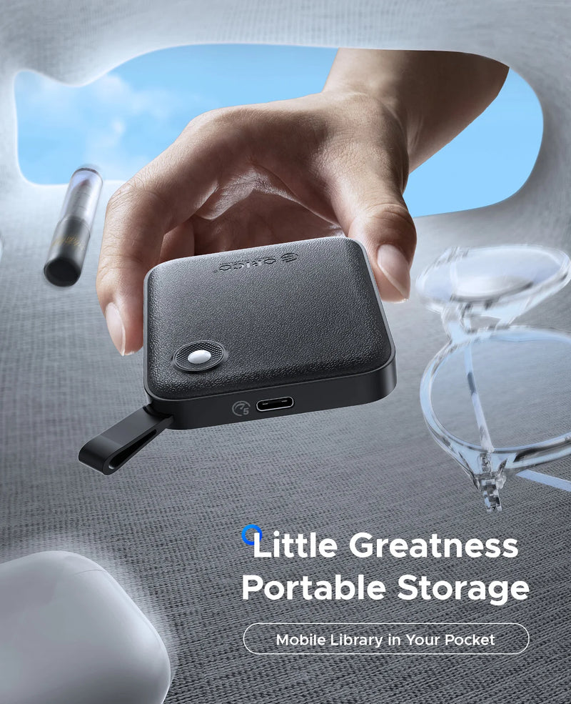 ORICO Portable External Solid State Drive External Hard Drive USB 3.2 Gen2 SSD for iPhone 15/Pro Windows Mac Lightweight