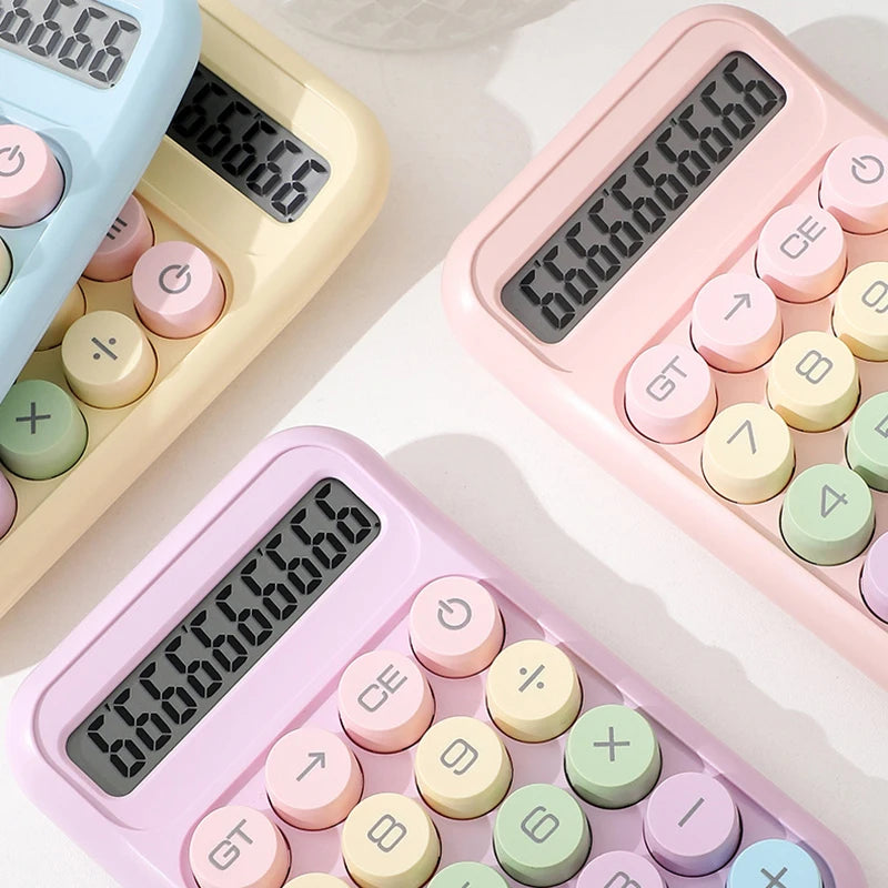 10 Digital School Student Calculator Mechanical Keyboard Fashion Color