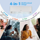 11000 BTU Mini Split Air Conditioner & Heater 17 SEER2 230V Inverter Ductless Wall AC Unit for Rooms up to 700 Sq. Ft