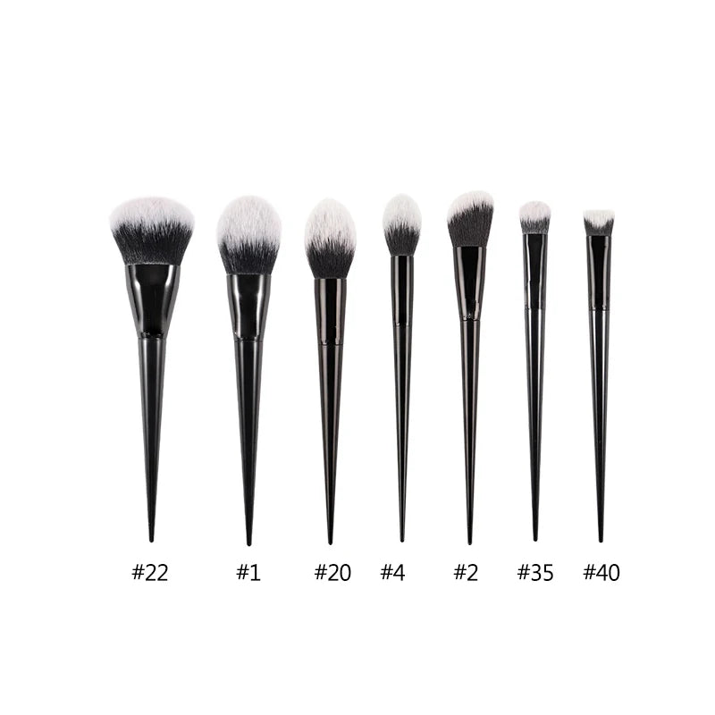 7/11pcs K Makeup brushes Powder Contour Foundation Make up brush Flame Blusher Eyeshadow Detail Eye Crease Plastic Handle synthe