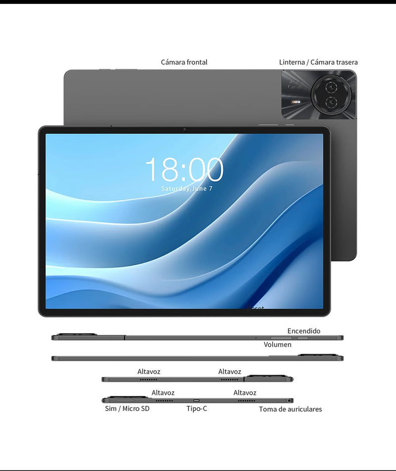 Teclast T50Max Android 14 Tablet 11 90Hz Refresh Rate Max 20GB RAM 256GB ROM Helio G99 CPU 8000mAh 18W Fast Charging 4G LTE GPS