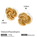 PRISCA | Designer Water Drop Earrings Women Stainless Steel 18K Gold Sweatshirts Fashion Gift 2024