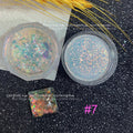 1Jar Aurora Chameleon Snowflake Ultra-Thin Iridescent Nail Sequins Holographic Opal EyeShadow Ice Glitter Nail Chameleon Flakes