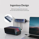 ORICO Powered USB Hub Splitter Socket with 7/10/13/16 Ports USB 3.0 Extension with On/Off Switches 12V Power Adapter for PC